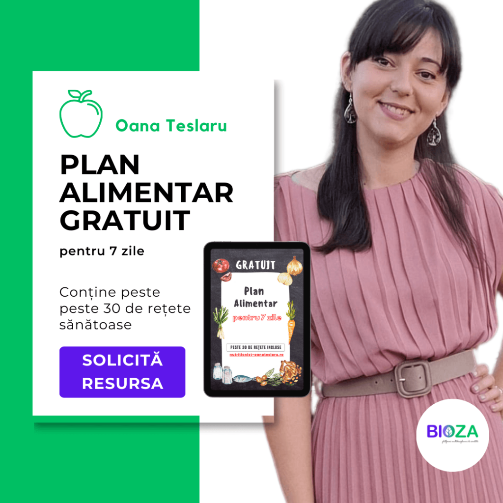Plan Alimentar Gratuit pe 7 zile - Oana Teslaru
